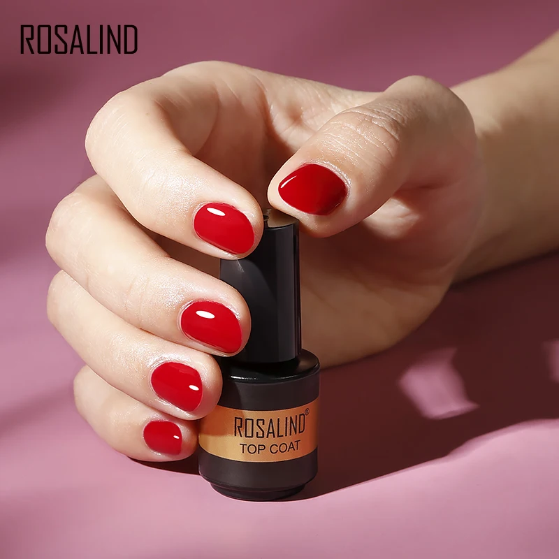 ROSALIND Base &amp Top Coat 7ml Gel Nail Polish Long Lasting Lacquer Good For Nails Art Design Semi Permanent | Красота и здоровье