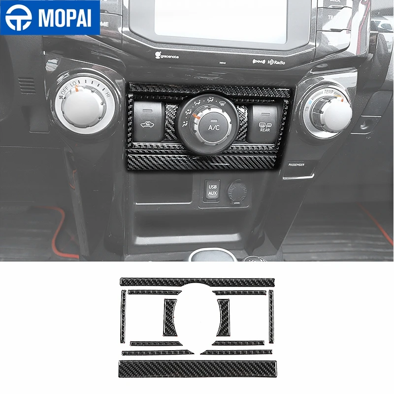

MOPAI наклейки из углеродного волокна для Toyota 4runner 2010 + автомобильный переключатель кондиционера декоративные аксессуары для Toyota 4runner 2010 +