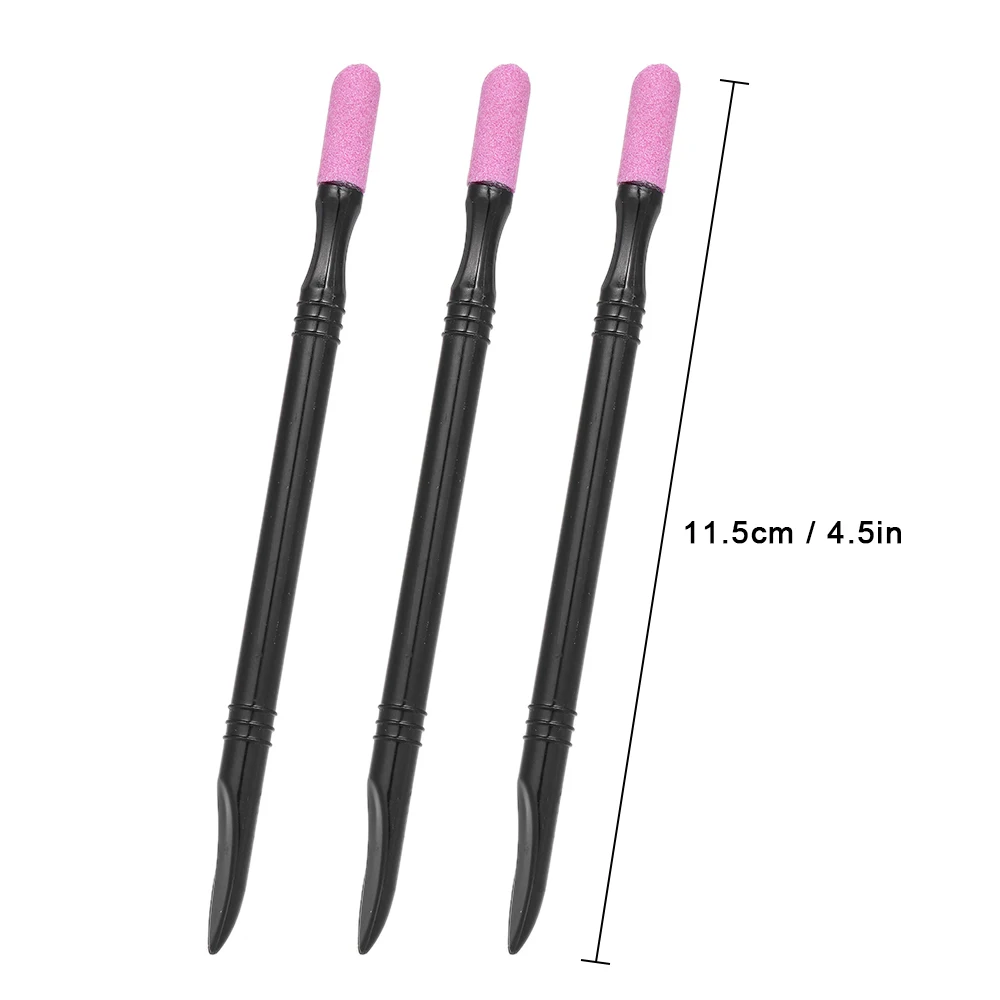 3Pc Nail Cuticle Grind Rod Dead Skin Remover Sanding File Pen Quartz Scrub Stone Art Pusher Manicure Pedicure Care Tool | Красота и