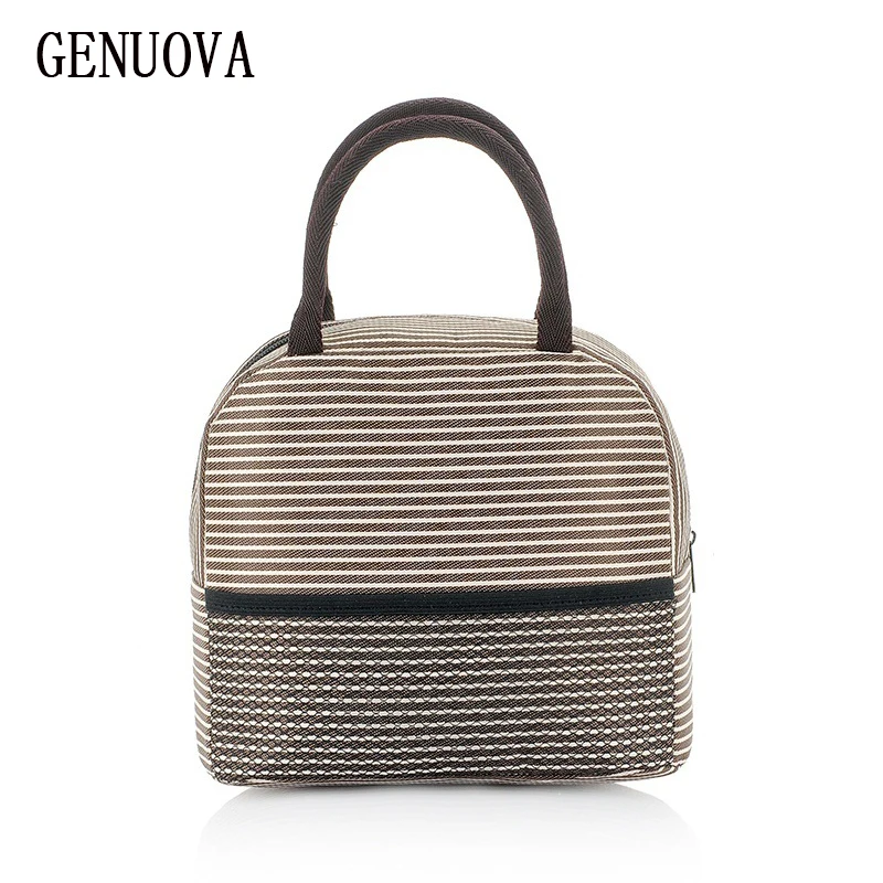 Модный Полосатый термобокс для завтрака Студенческая коробка Iso вина набор