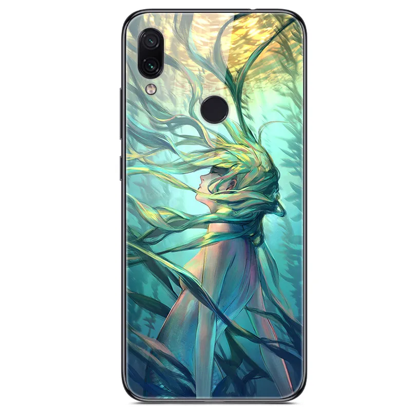 Чехол из закаленного стекла для Xiaomi Redmi 7, чехол с изображением планеты космоса, стеклянный чехол для задней панели, чехол для Xiaomi Redmi 7, чехол для Redmi 7, Redmi7, 6,26 дюйма - Цвет: 49