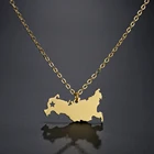 Ожерелье Todorova с подвеской в виде карты России для женщин ожерелье с картой Российской Федерации ювелирные изделия ожерелья из нержавеющей стали