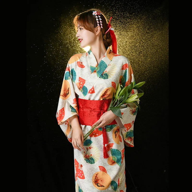 Кимоно Традиционная японская одежда костюмы для косплея Длинные повседневные