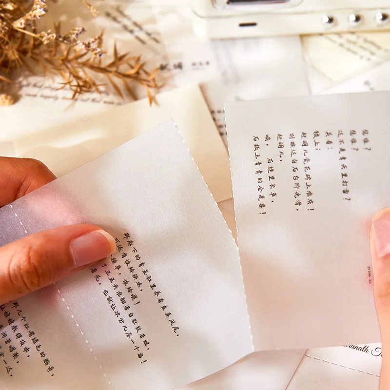 

72sheets/lot Memo Pads Sticky Poems ins wind paper Junk Journal Scrapbooking Stickers Office School stationery