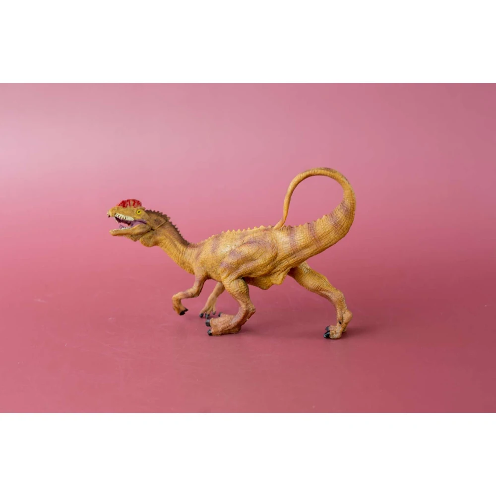Фигурка Динозавр Дилофозавр коричневый 83200 | Игрушки и хобби
