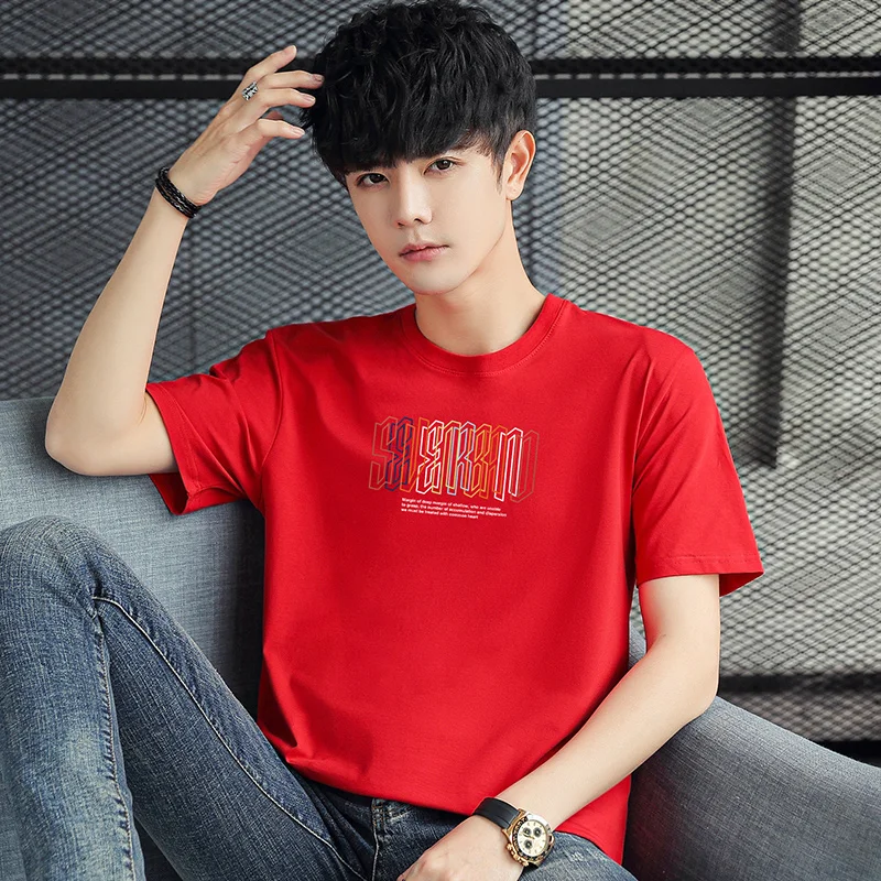 

Футболка для мальчиков с надписью, модная, повседневная, хлопковая, 2021 летние мужские топы футболки женские плюс Размеры S - 6xl короткий рукав...