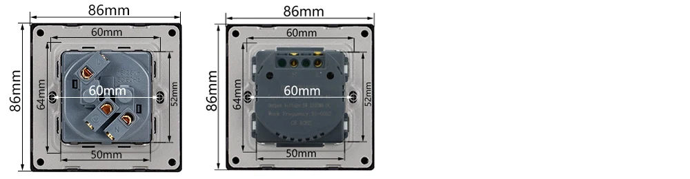 Atlectric пластиковая панель розетка ЕС FR стандартная настенная розетка Usb 86 мм* 86 мм вилка электрическая розетка Франция Enchufe