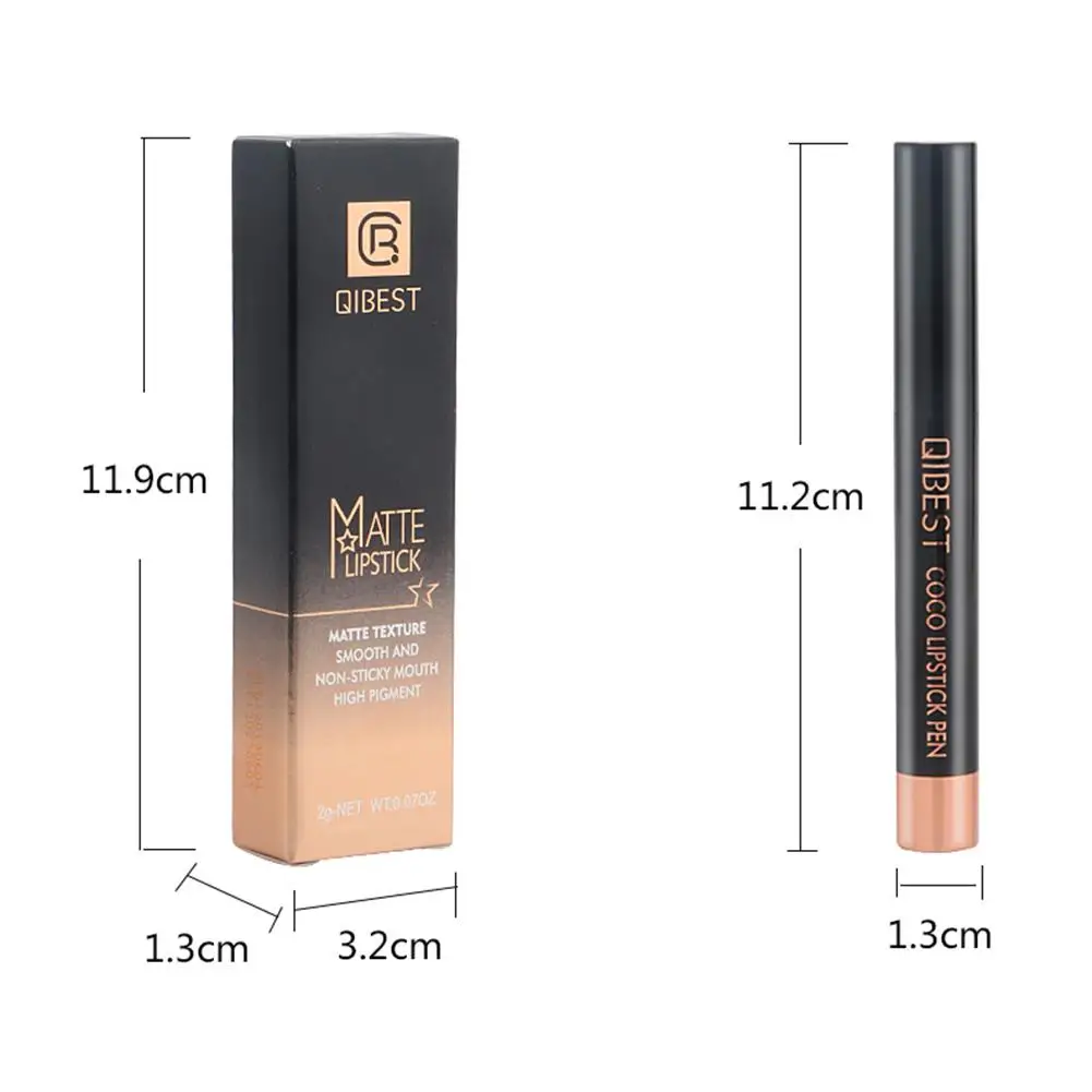 

QIBEST Matte velvet lipstick pen lipstick 2021 new Women Matte Lipstick Pencil Moisturizing Long Lasting Non-sticky Makeup