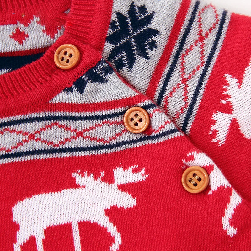 Детский брендовый свитер для маленьких девочек Рождественский мальчиков зимний