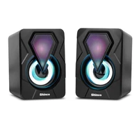 shinco computer speaker with led colorful lighting for pc desktop laptop pc bass subwoofer theater system usb wired soundbox
