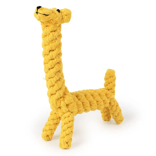 1pc Pet Dog Toys Cartoon Animal Dog Chew Toys Durable Braided Bite Resistant Puppy Molar Cleaning Teeth Cotton Rope Toy 4