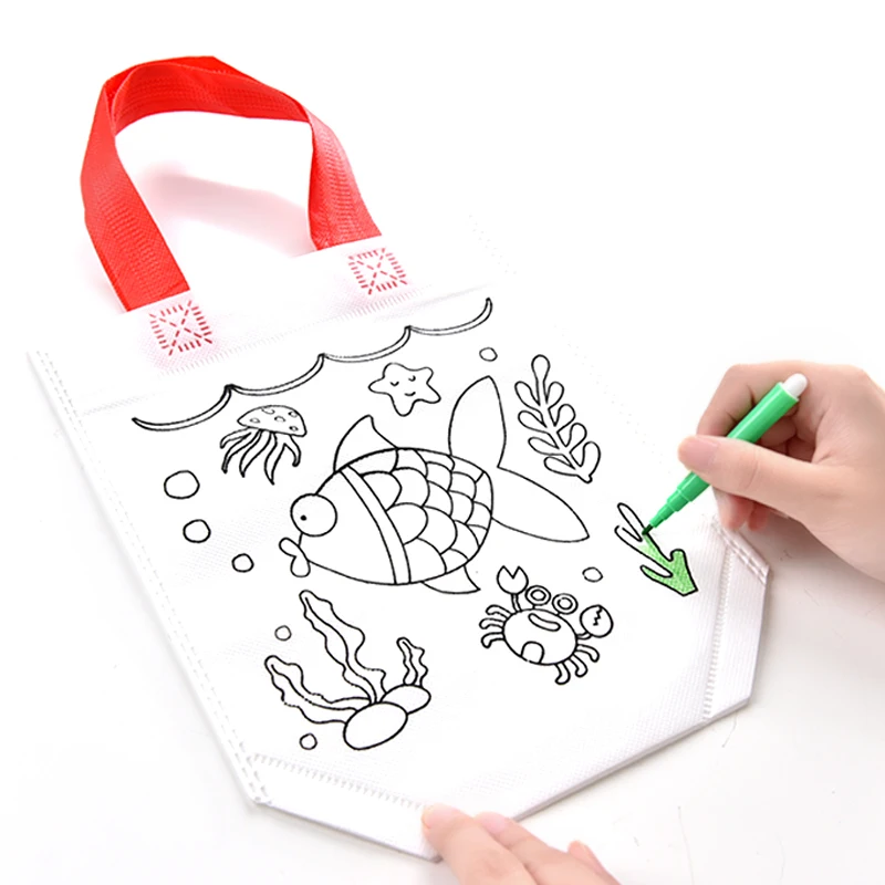 Saizhi DIY Рисование краски игрушка цветной граффити мешок ручной работы детей