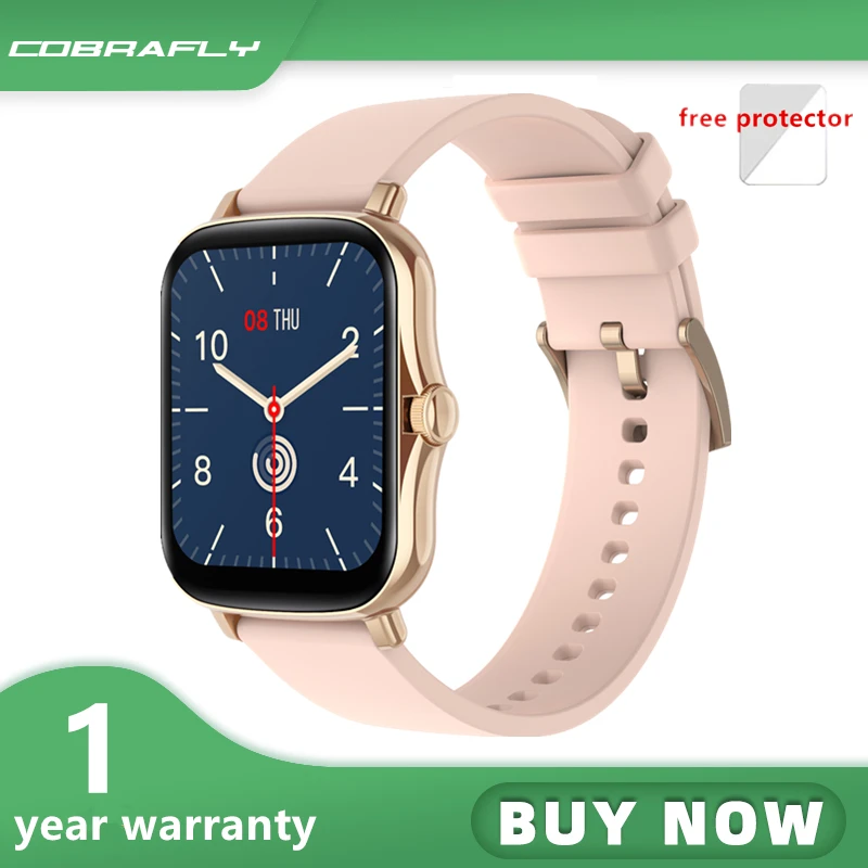 

Cobrafly Smart Watch Men Women 1.72 inch Screen IP67 Waterproof Heart Rate Monitor Smartwatch Fitness Watches PK Y20 P8 plus P20