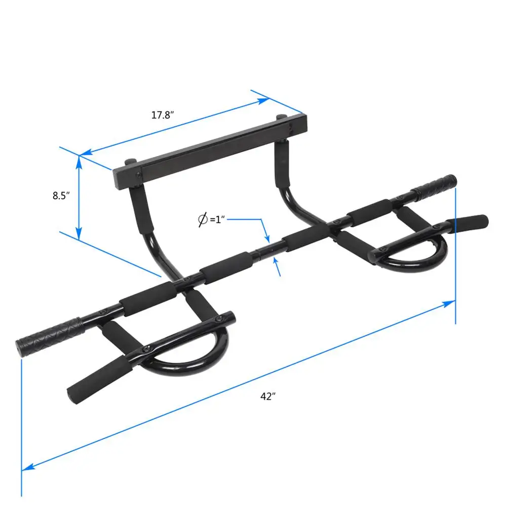 Дверь горизонтальный железные прутья трубка Съемная домашний тренажерный зал
