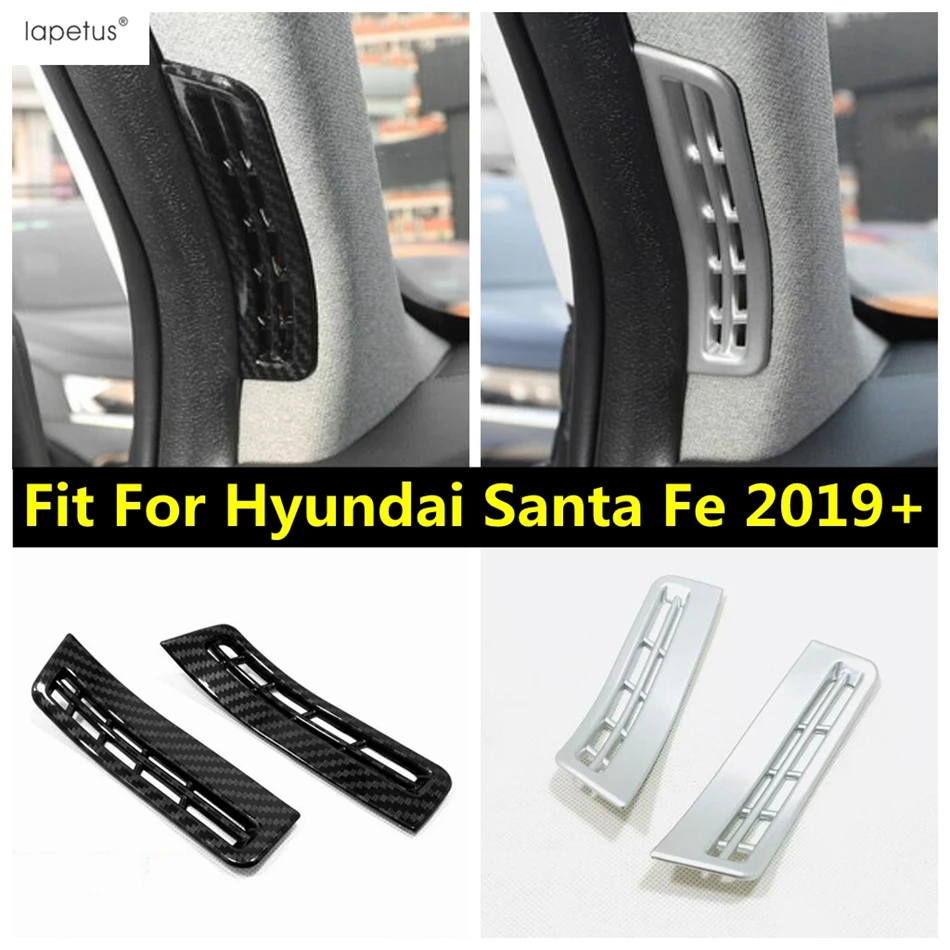 

Accessories Fit For Hyundai Santa Fe 2019 - 2021 ABS Front Inner Window Pillar A Air Condition AC Outlet Moling Cover Kit Trim