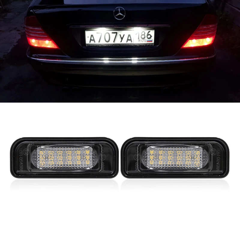 Светодиодный номерных знаков светильник для Mercedes Benz W220 DC 12V 18 SMD 3528 номерной знак