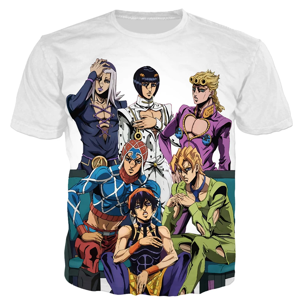 

New T-shirt anime Jojo bizarre adventure 3D printed T-shirt men/women Harajuku style streetwear short sleeve top T-shirt