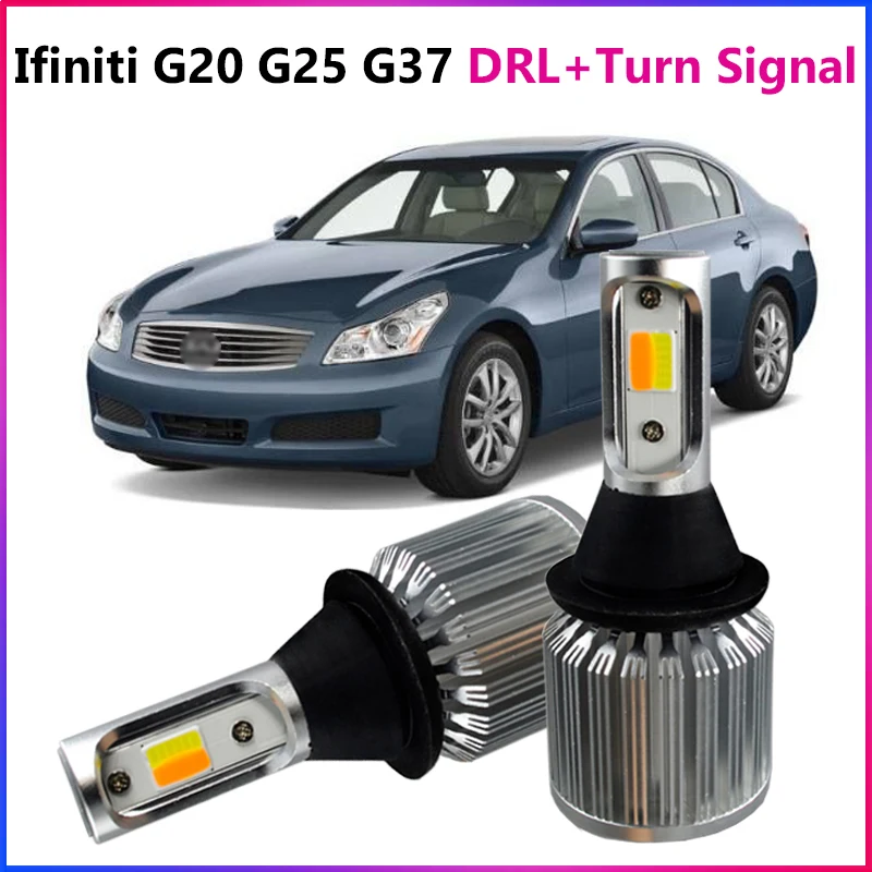 Дневные ходовые огни ShinMan 2x белые и желтые светодиодные дневные светодиодный