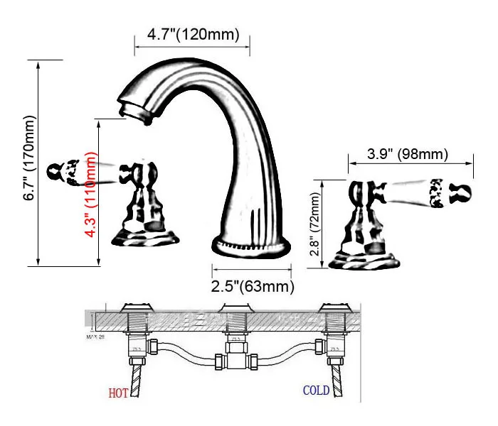 Масло втирают Бронзовый Ванная комната и кухня смеситель для раковины Смеситель