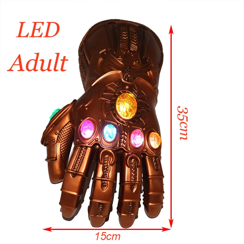 Adult Thanos Gloves Бесконечная перчатка танос Халк перчатки Мстители 4 Железный человек перчатки оружие мстители супергерой костюм косплей Хэллоуин реквизит маска - Цвет: Adult Thanos Gloves