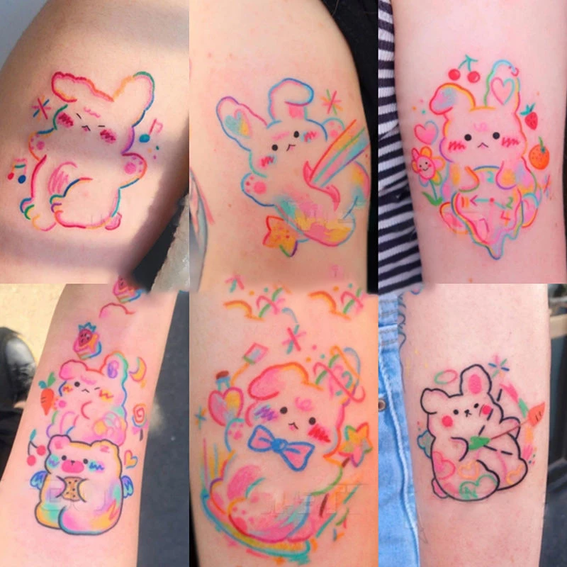 

50/60/30 a set of diablo series waterproof tattoos stick men and women style couples tattoo stick personality small fresh tattoo