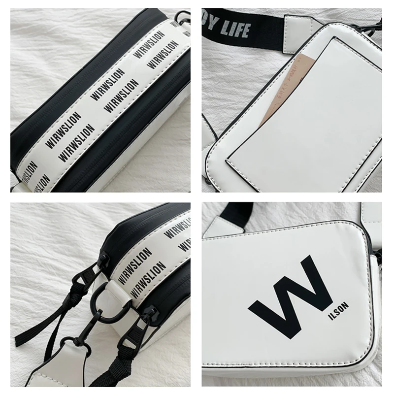 

Fashion new Handbag patent leather Crossbody Bags Women Shoulder Bag Wide Strap double zippers Lady Small Square Bag sac femme