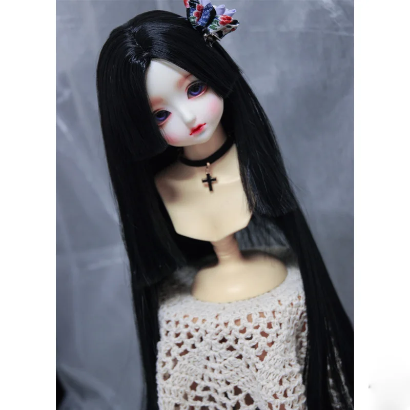 Новый стиль 1/3 1/4 1/6 1/8 Bjd кукла парик высокого Температура провода длинный прямой