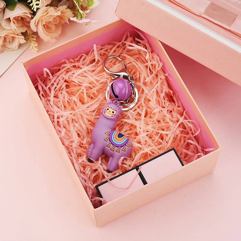 Модный брелок для ключей из альпаки в виде овцы женщин и мужчин автомобильных