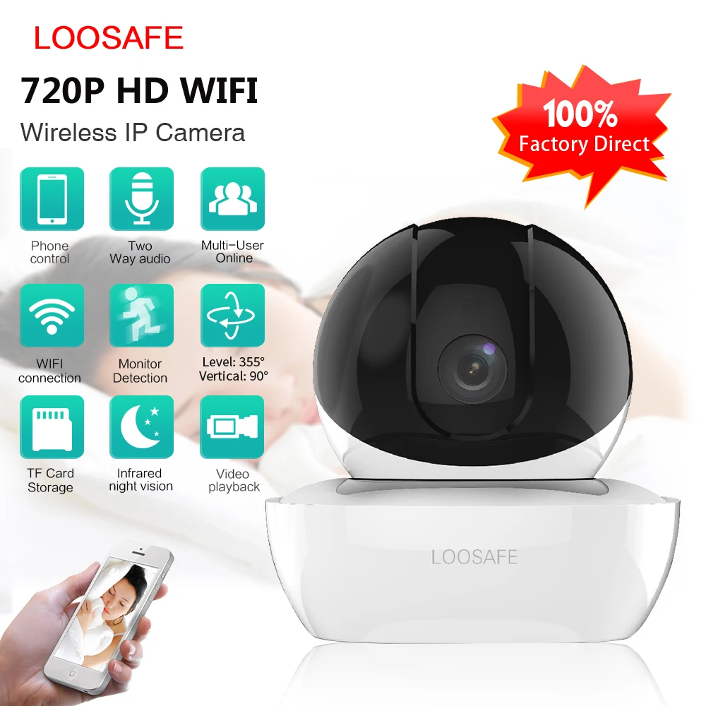 LOOSAFE Крытый безопасности 1080P IP Камера Беспроводной Камеры Скрытого