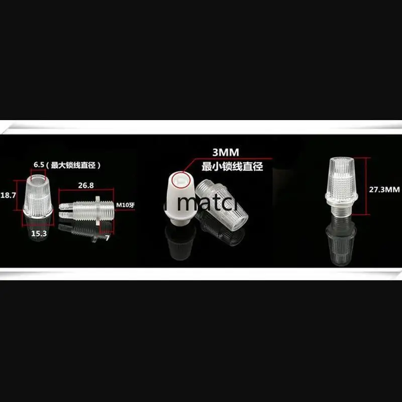 

Plastic Cable Strain Reliefs Wire Clamp Male M10 Thread Cord Grips For Pendant Light Accessories