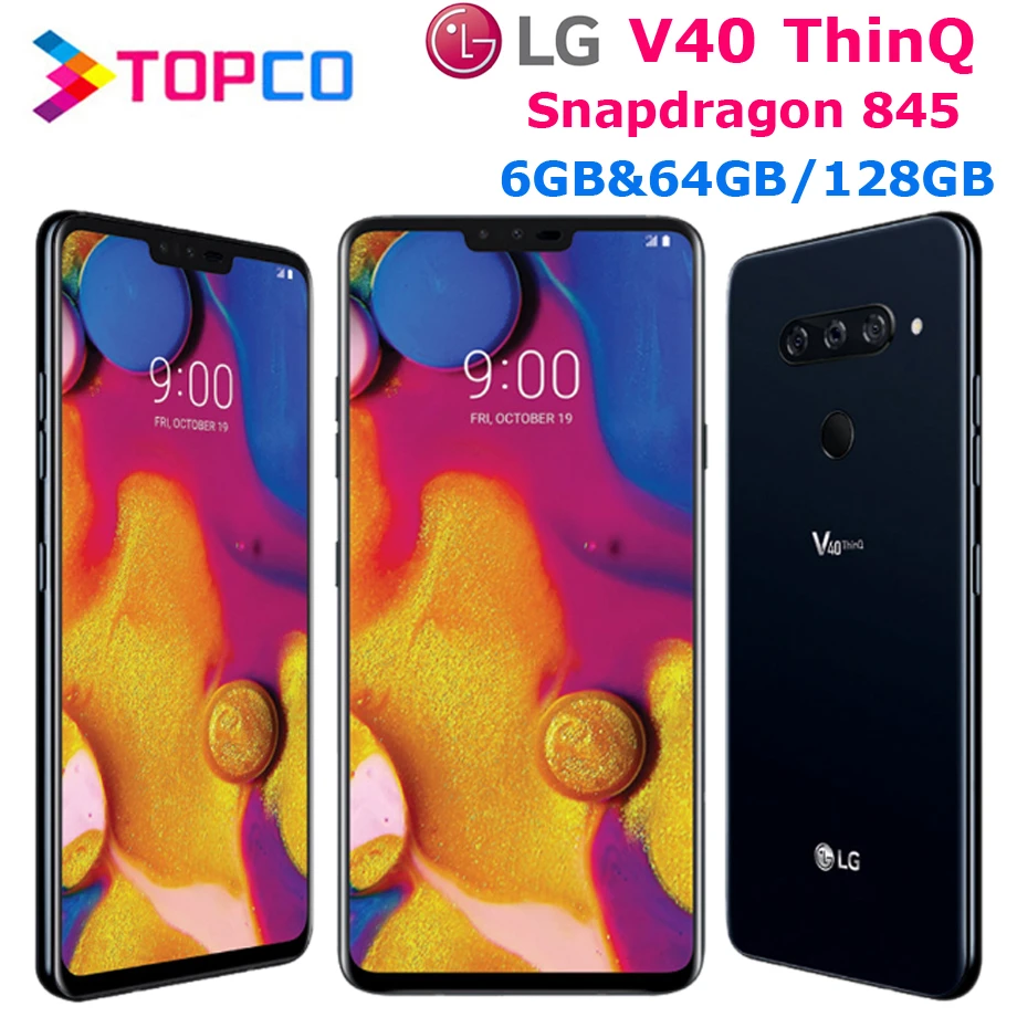Оригинальный разблокированный телефон LG V40 ThinQ V409N LTE NFC на базе Android Восьмиядерный