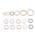 Золотые соединительные кольца для изготовления украшений, 50-100 шт.лот, 8, 10, 15, 18, 20 мм