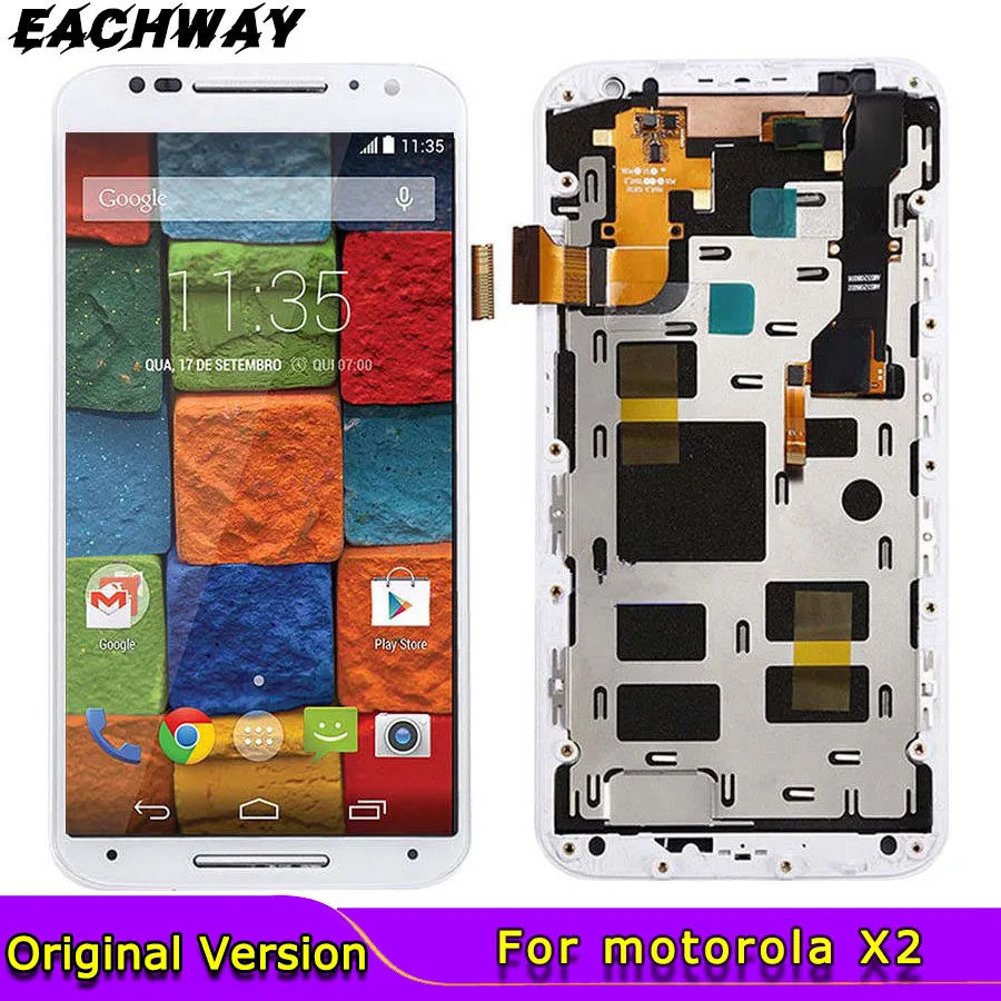 Оригинальный ЖК дисплей для Motorola Moto X2 Дисплей с сенсорным экраном дигитайзер Xt1092