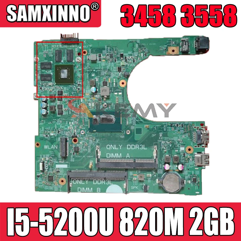 

Akemy I5-5200U 820M 2GB FOR Dell Inspiron 3458 3558 Motherboard 14216-1 1XVKN 042FX9 42FX9 Mainboard 100% tested