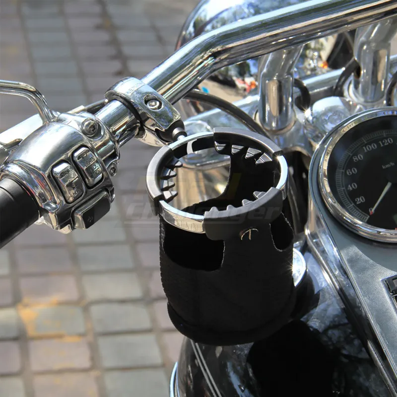 

Черный держатель для мотоцикла на руль для Harley Sportster Dyna Touring Softail Для ATV Универсальный держатель для напитков вращающийся