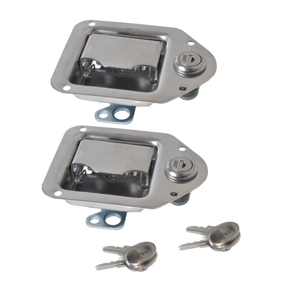 

2pcs Stainless Steel Lockable Toolbox Latch TriMark Tool Box RV Handle Latch