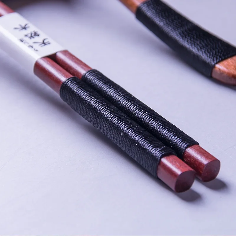 

Japanese Style Wooden Spoon And Chopsticks Set Dinner Kit Rice Soups Utensil Handmade Tableware Portable Dinnerware Cutlery Set