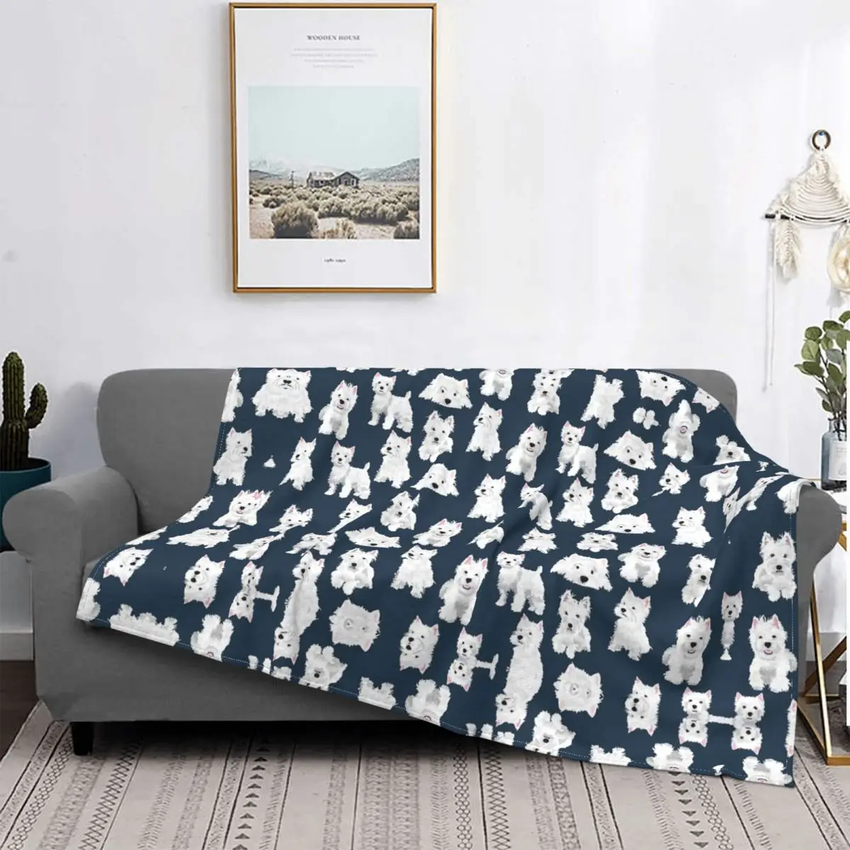 

Westie Blankets West Highland Terrier Dog Cute Puppy Pattern Fleece Blanket Bed Sofa Fashion Personalized Super Soft Blanket
