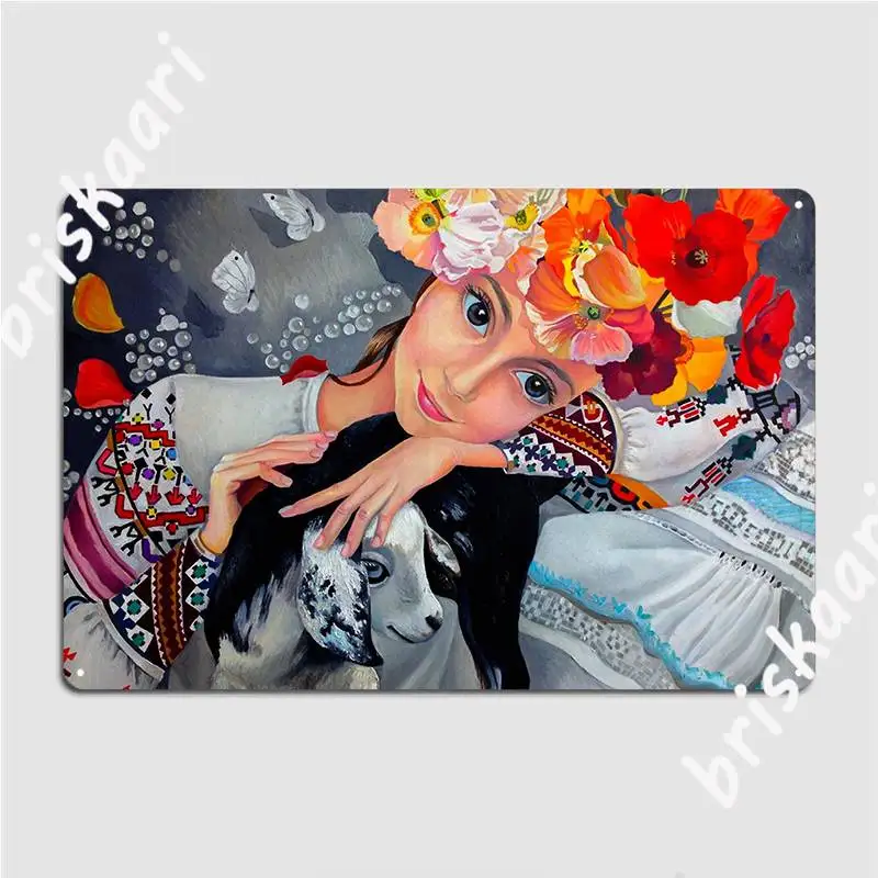 

Украинская красота, металлический знак, проектирование стен, фотопостер