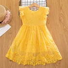Летние платья с рукавами для девочек, милые детские праздничные платья для девочек, платье принцессы, одежда, платье с вышивкой для маленьких девочек 5 лет
