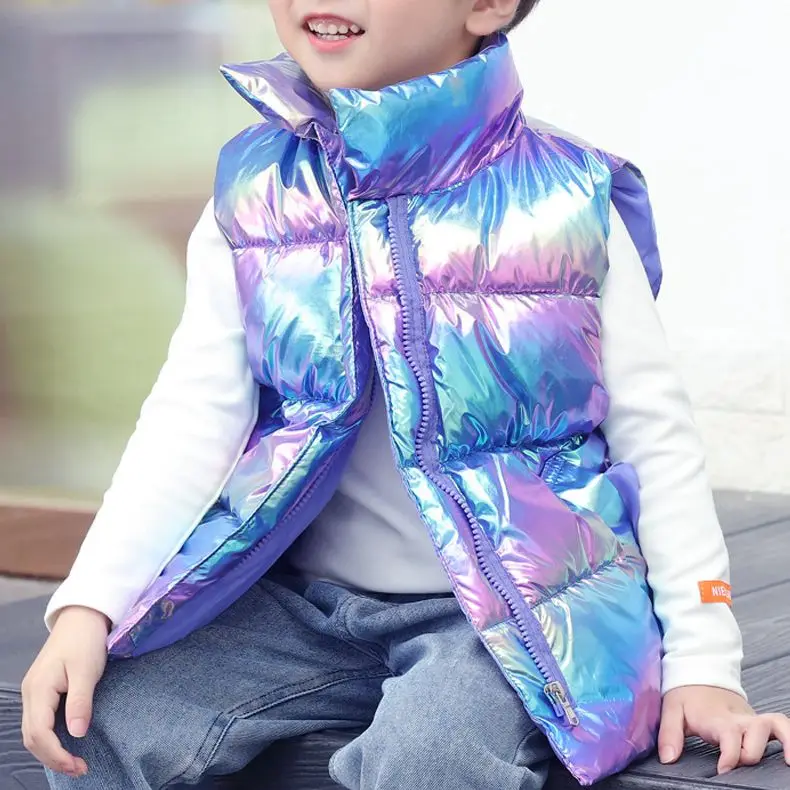 Модный хлопковый пуховик для мальчиков и девочек ослепительный Детский Теплый