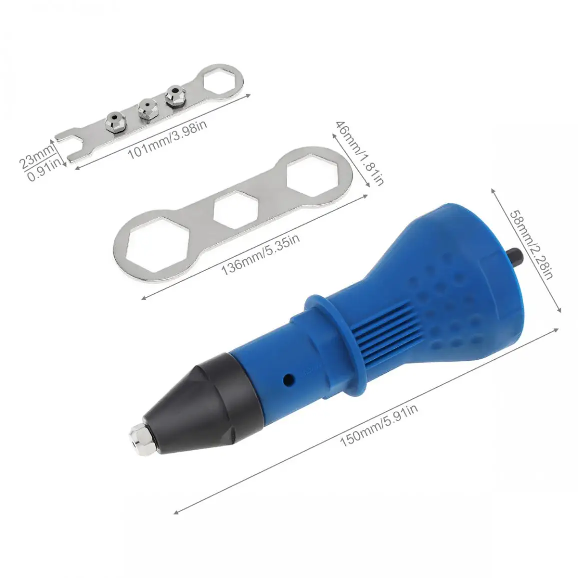 6-дюймовый пластиковый Электрический заклепочный пистолет адаптер с