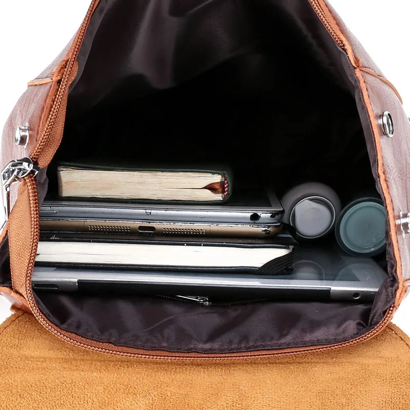 Роскошный женский рюкзак винтажный из искусственной кожи многофункциональные