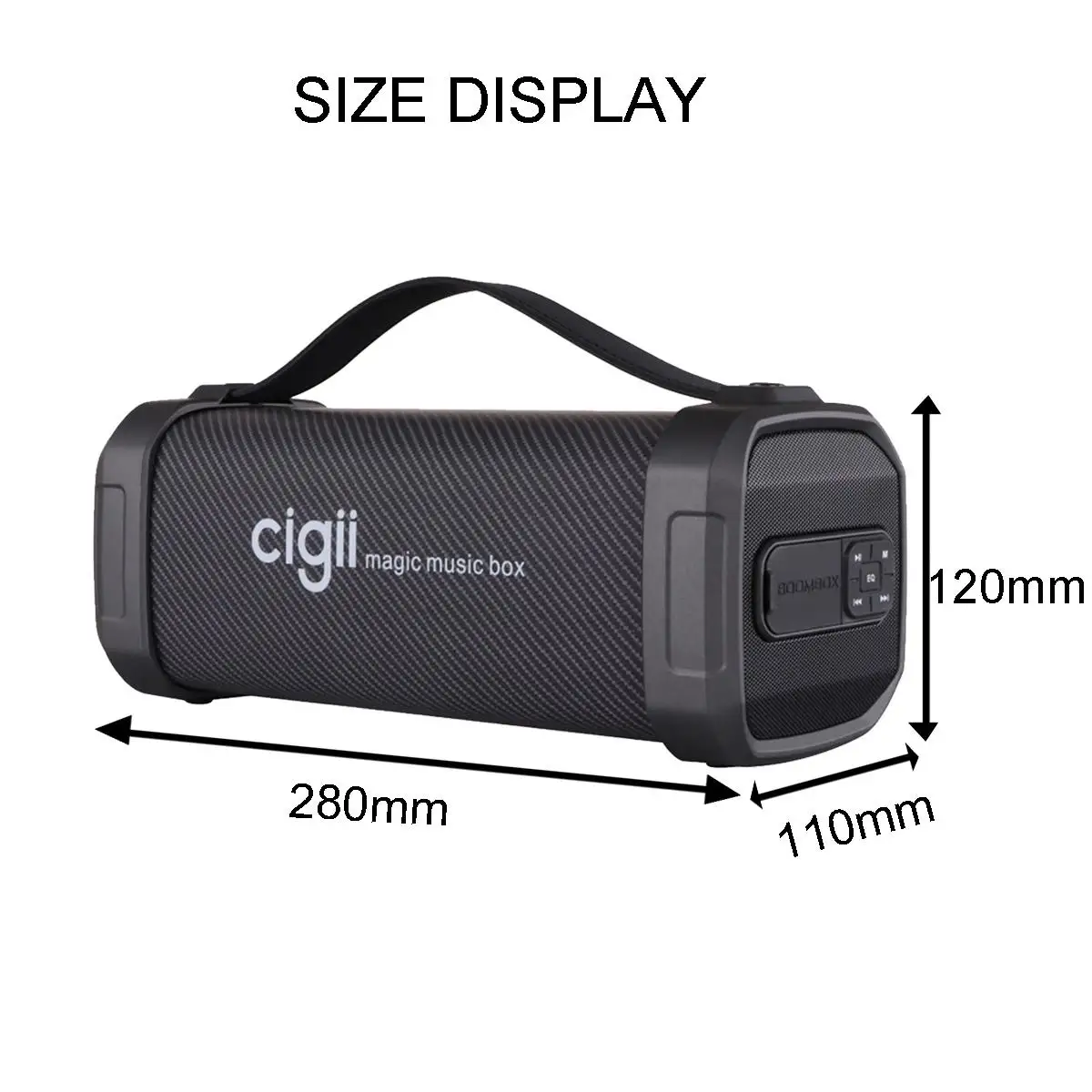 10 Вт портативный Bluetooth динамик CIGII F62D шумоподавление наружные наушники Поддержка FM радио USB AUX с ремешком A2DP беспроводной