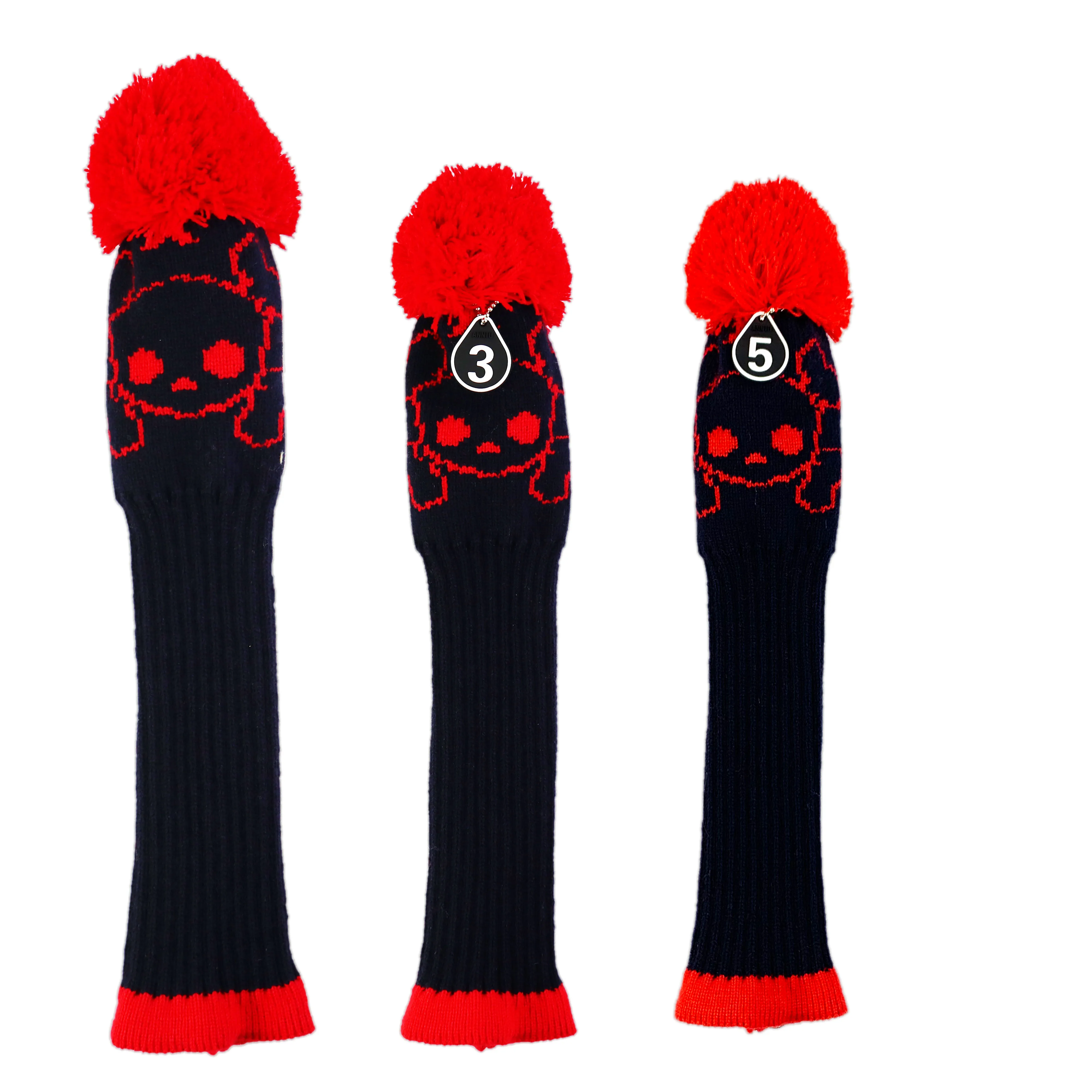 Головной убор для гольф клубов 3 шт./компл. вязаный Гибридный UT драйвер Fairway Wood 1 5