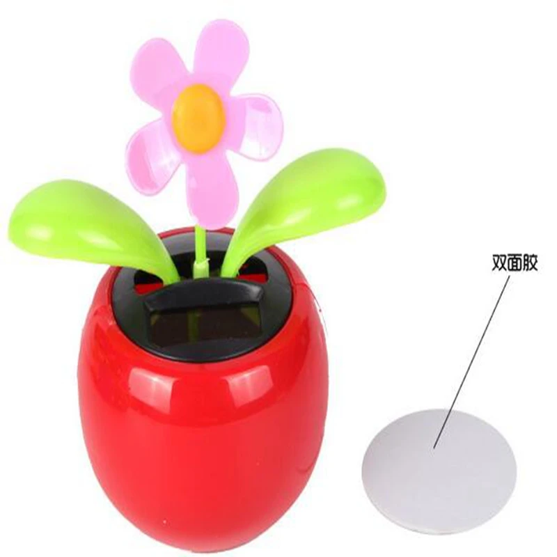 

Solar apple flower solar auto swing sun flower car decoration