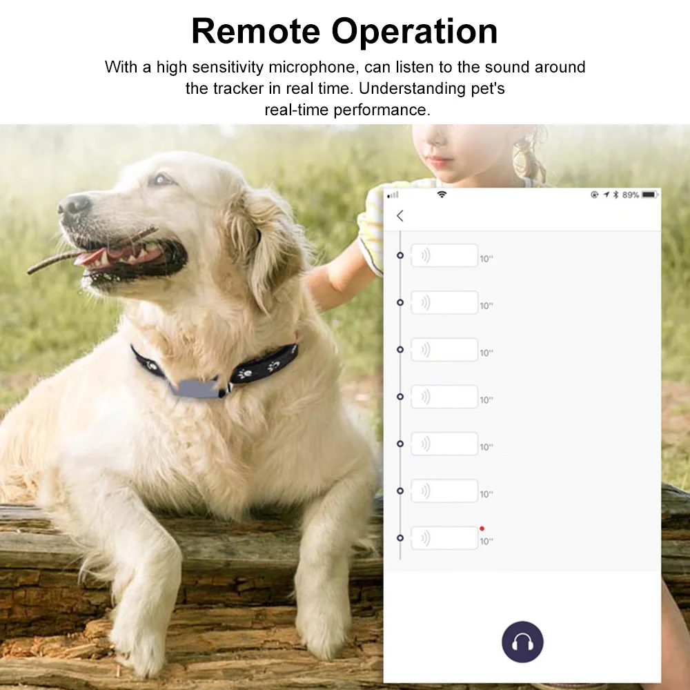 

Waterproof IP67 Mini Pets GPS AGPS LBS Wifi Tracker Real-time Tracking Collar Dog Cat Find Device Bell Rings Tracking Locator