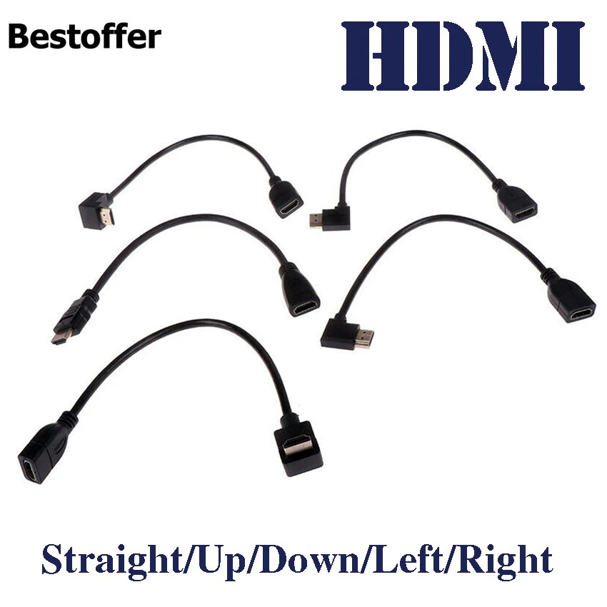 Адаптер HDMI Папа мама верхний правый левый переходник удлинитель угол 90 градусов