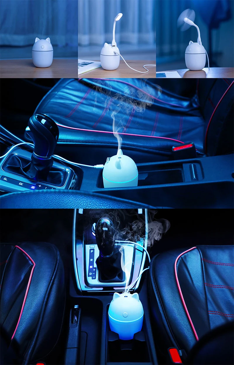 

Humidifier Household Bedroom Small Mini Air Fragrance Purification Sprayer Water Replenishing Instrument USB Air-conditioned Fan