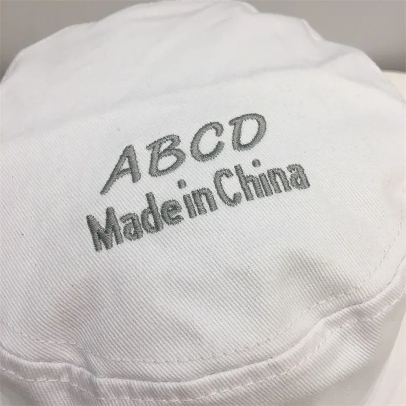 Панама с вышивкой и изображением китайского персонажа | Аксессуары для одежды